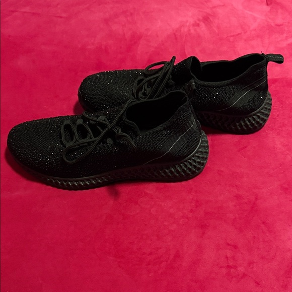 Black Knit Sneakers - Picture 2 of 6